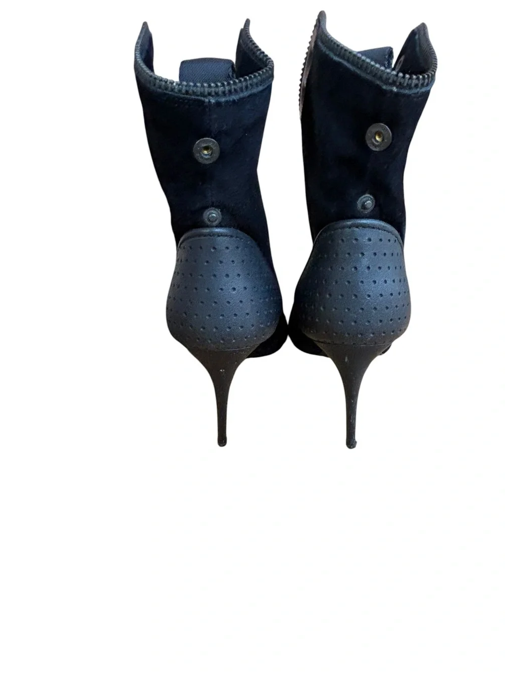 Alexander Wang Black Suede Stiletto Ankle Boots – Size 8.5